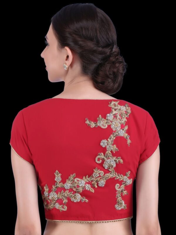 Red georgette blouse - Image 5