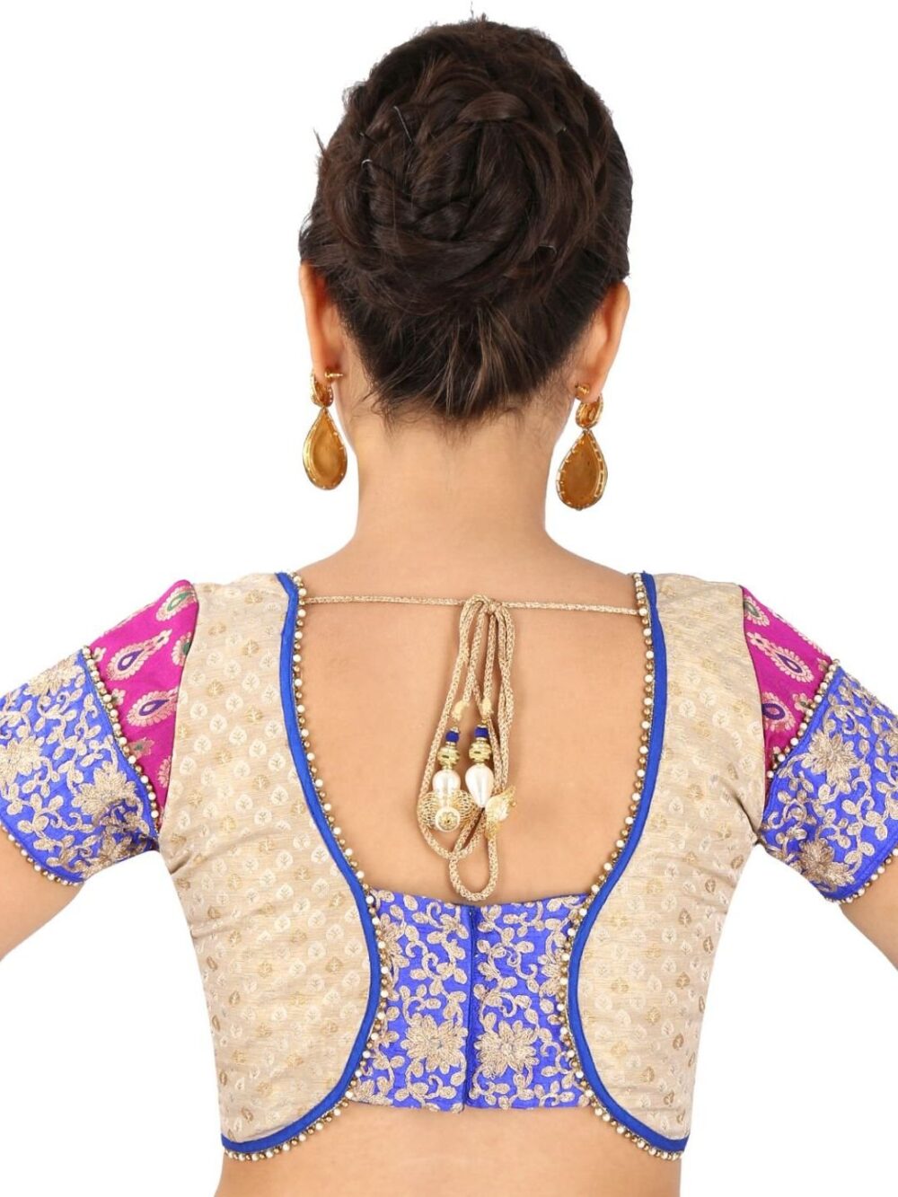 Cream brocade blouse - Image 4