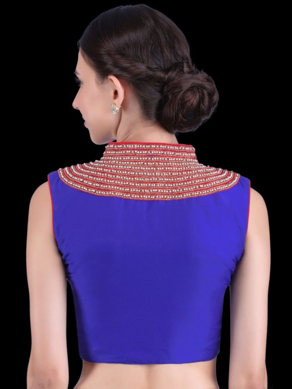 Blue and red blouse - Image 6