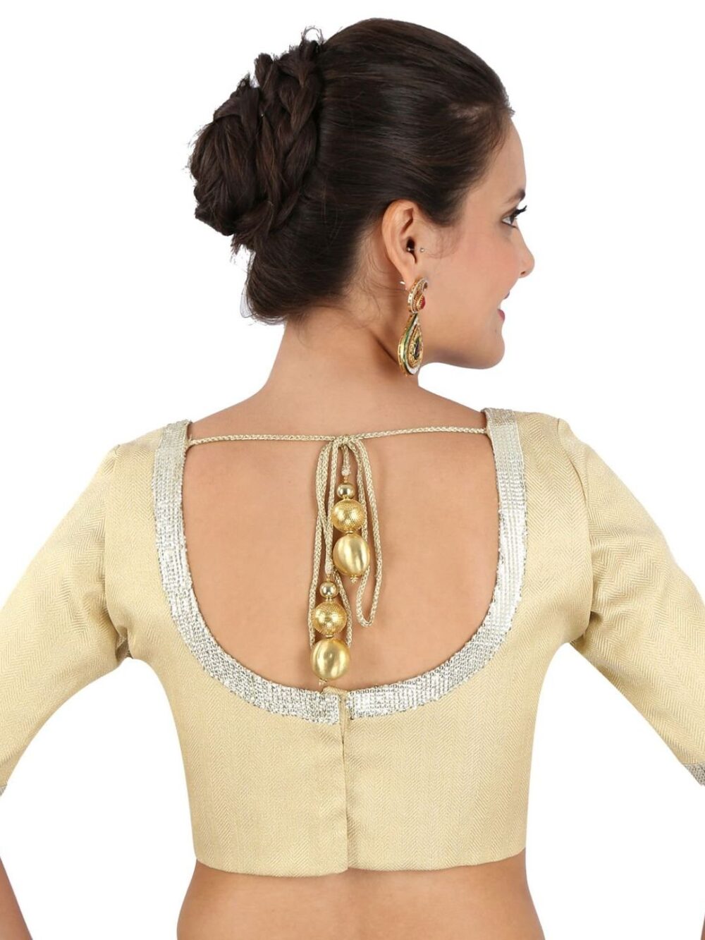 Gold brocade blouse - Image 3