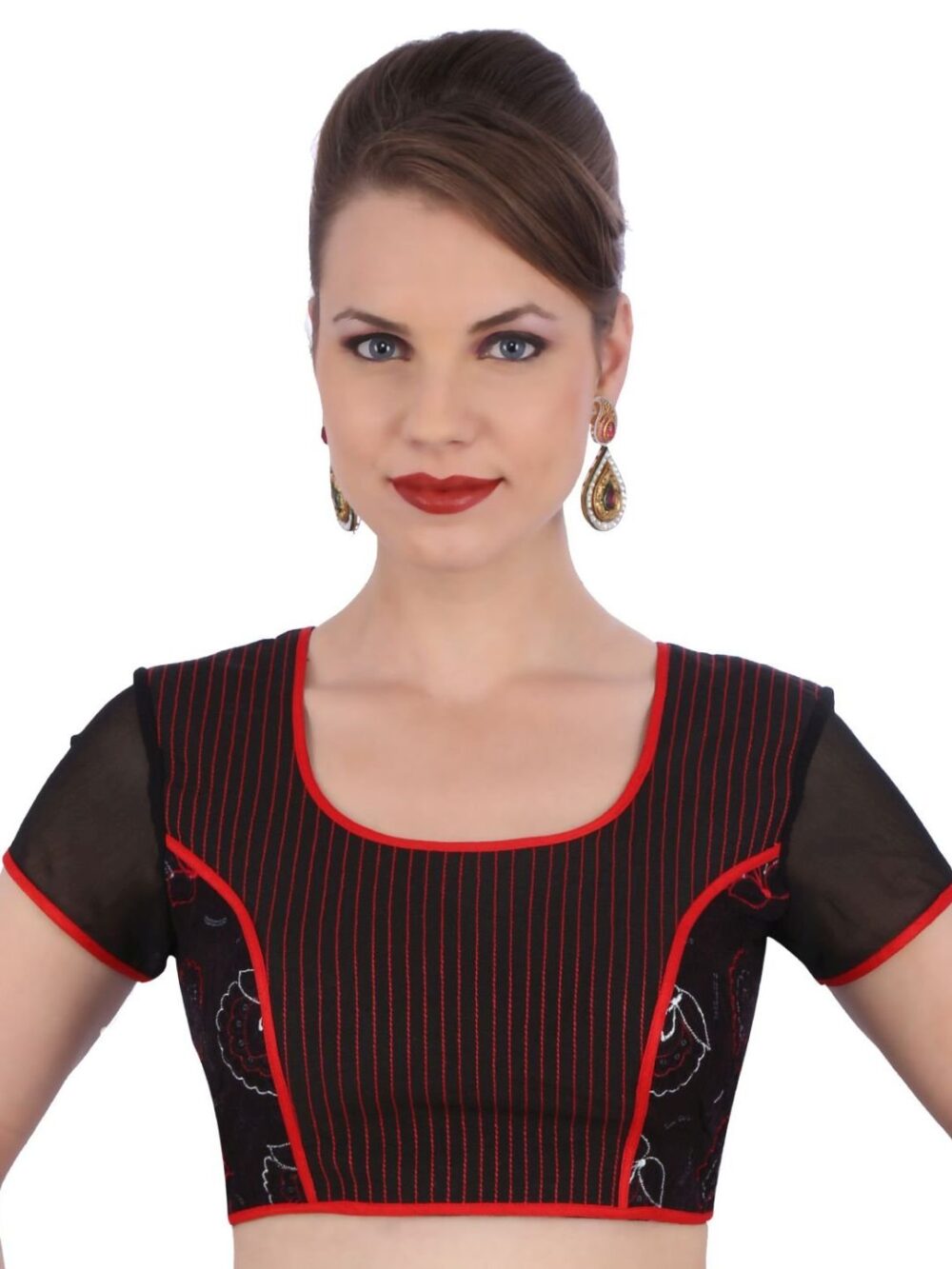 Black and red blouse