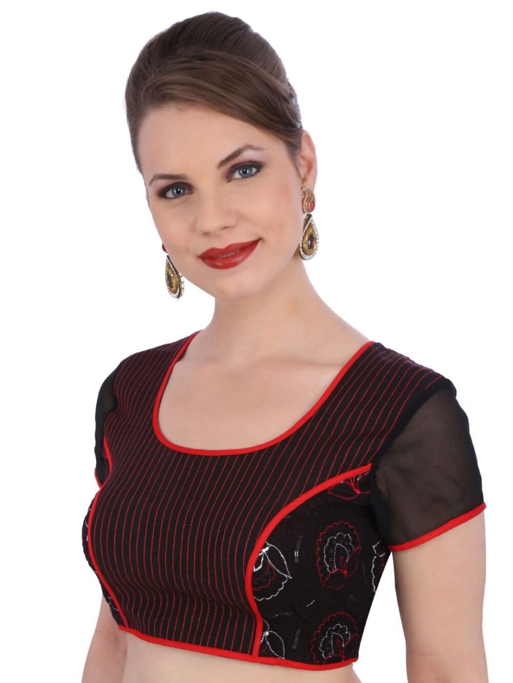 Black and red blouse - Image 3