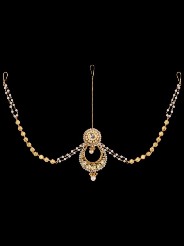 Vilandi Kundan, Pearl And Gold Finish Borla - Image 4