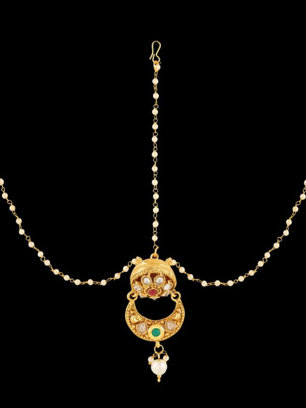 Gold Rounded Borla with Chand - Image 4