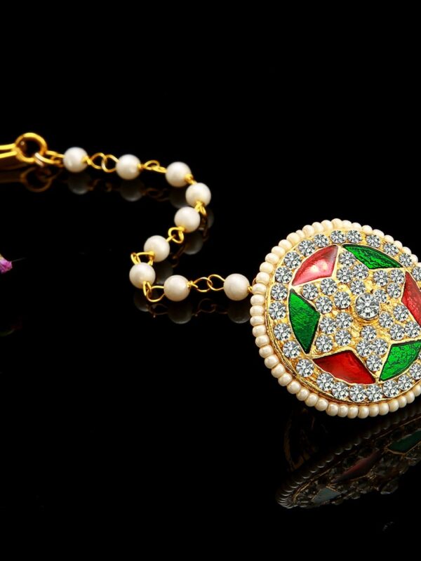 Simple Rounded White Stoned with Star in Center - Image 3