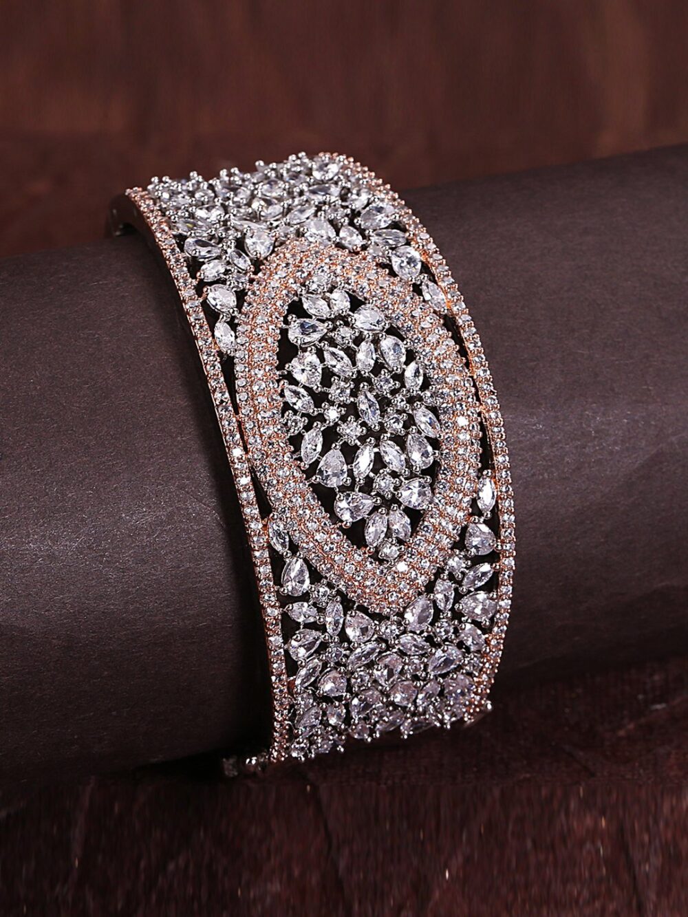 Fancy Micro Gold Polished Pearls Bracelet/ Kada. BR85B - Image 2