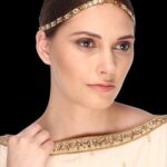Traditional Micro Gold Polished Semi Precious Stones & Enamel Damini/Maang Tikka/ Matha patti/ Tikk
