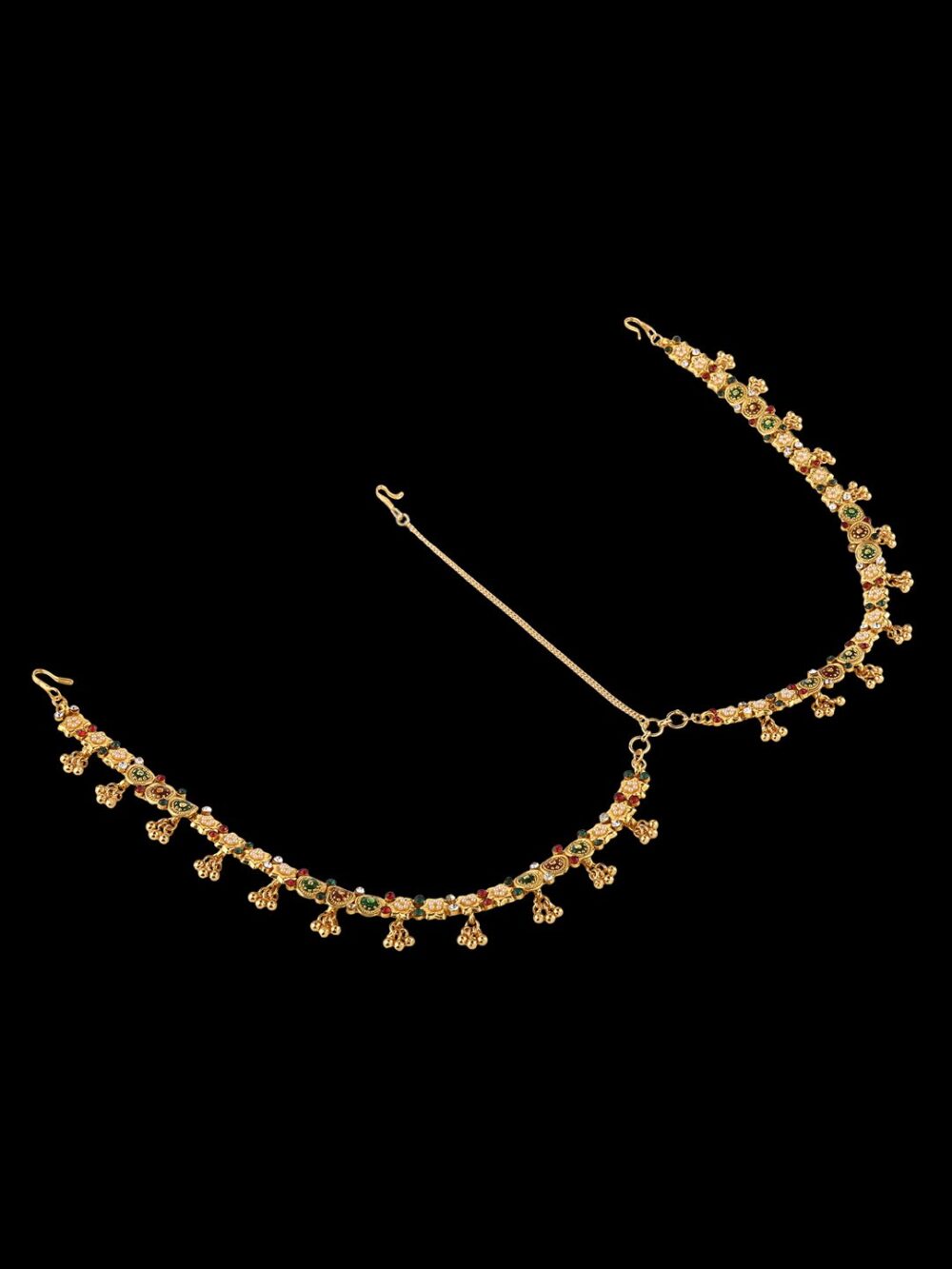 Buy Traditional Semi Precious Stones, Enamel & Pearl Damini - Image 4