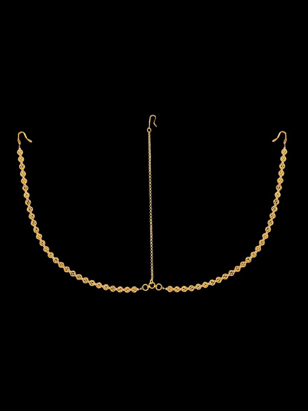 Traditional Micro Gold Polished Damini/Maang Tikka/ Matha patti/ Tikka/Borla for Women.D559ON - Image 3