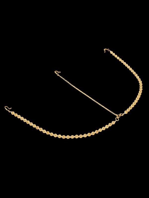 Traditional Micro Gold Polished Damini/Maang Tikka/ Matha patti/ Tikka/Borla for Women.D559ON - Image 4