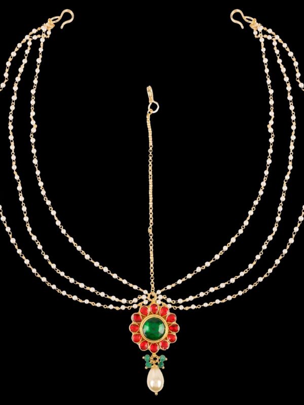 Damini/ Matha Patti/ Head chain/ Head Accessory/ Indian Hair Accessory/ Hair Accessory for women - Image 3