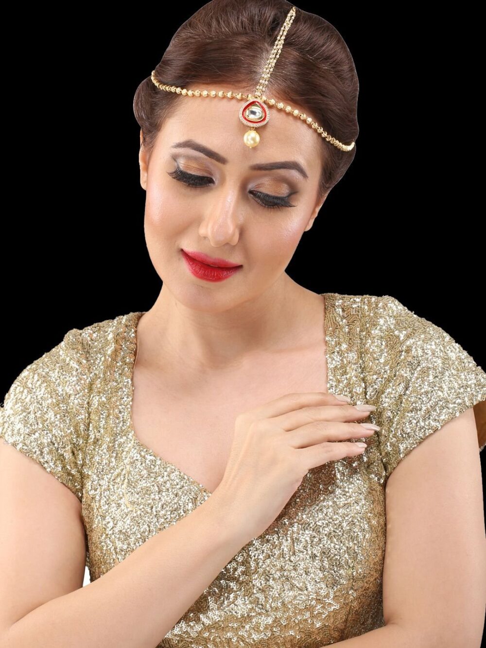 Damini/ Matha Patti/ Head chain/ Head Accessory/ Indian Hair Accessory/ Hair Accessory for women T7 - Image 2