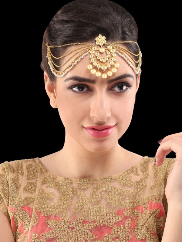 Damini/ Matha Patti/ Head chain/ Head Accessory/ Indian Hair Accessory/ Hair Accessory for women T6 - Image 2