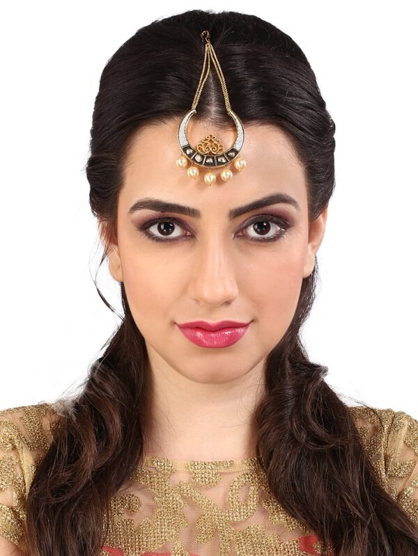 Outstanding Exclusive Gold Polished Latkan Maang Tikka