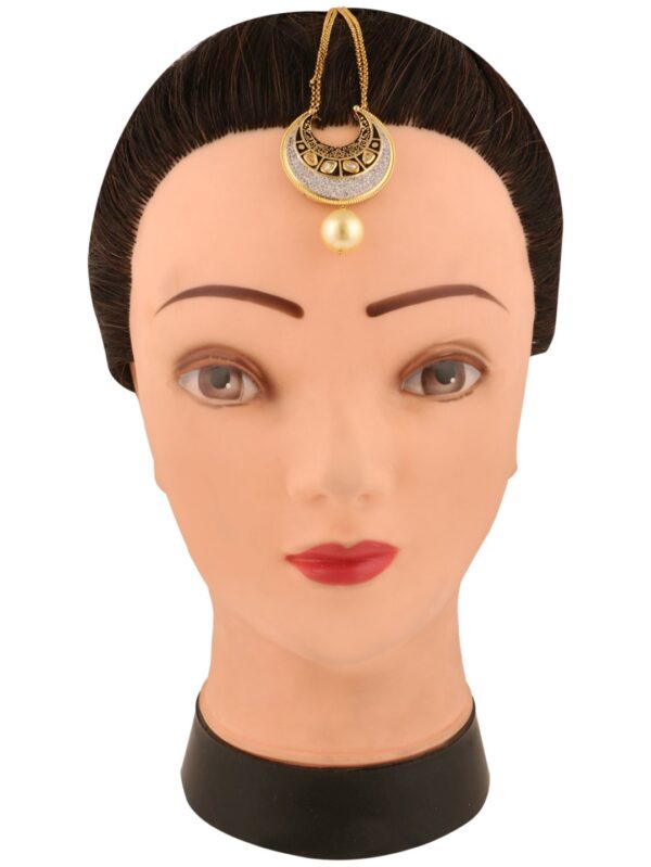 OUTSTANDING WHITE STONE SEMI PRECIOUS HEAD CHAIN - Image 3