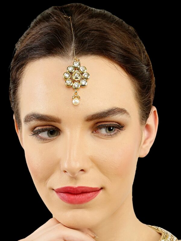 Exclusive Elegant Flower Design Stone Head Chain/ Maang Tikka