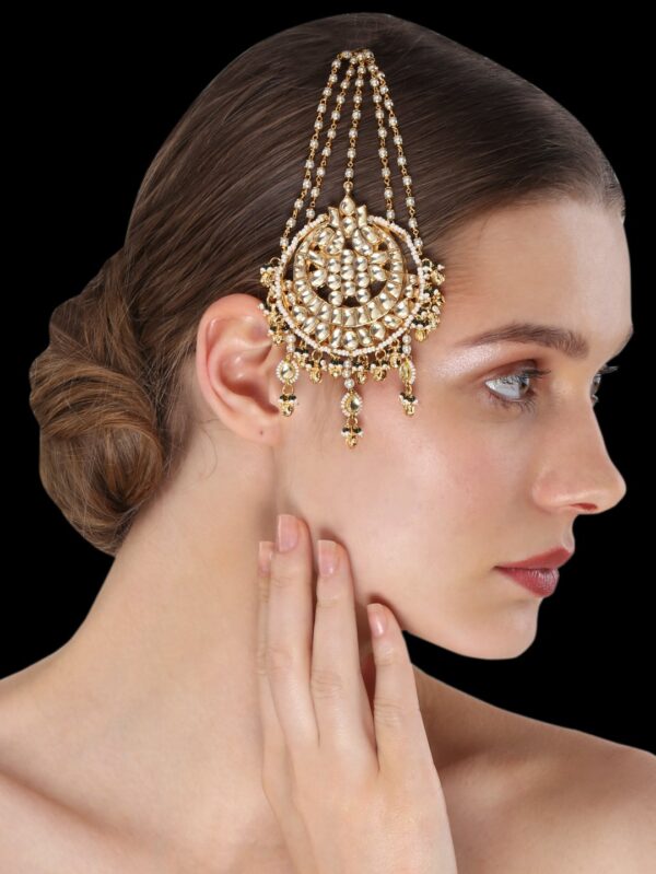 Unique Rare Flower Design Polki Tikka/ Maang Tikka/ Head Chain
