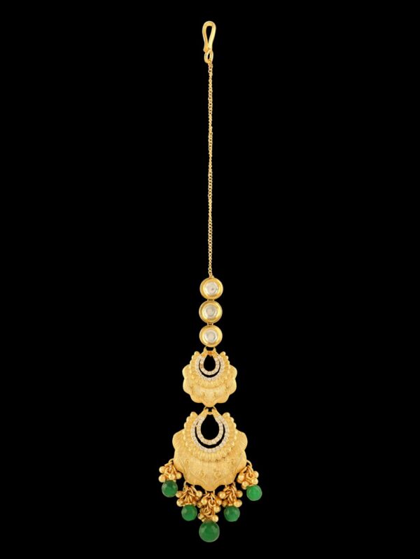 Simple Traditional Elegant Micro Gold Finish Damini Tikka/ Matha Patti/ Head Chain - Image 5