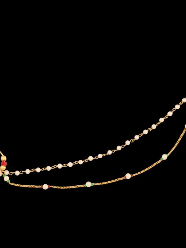 Traditional Micro Gold Polished Nath Polki/Kundan N303AON - Image 3
