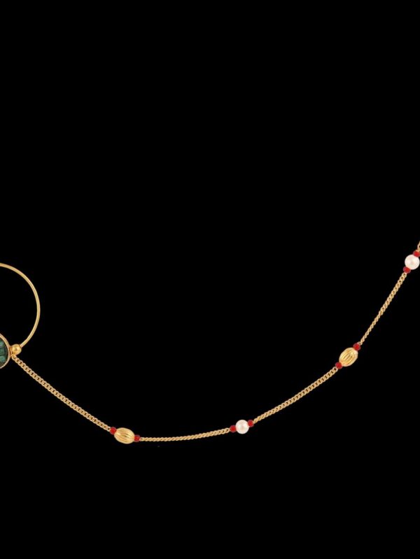 Traditional Micro Gold Polished Nath Polki/Kundan N307BON - Image 3