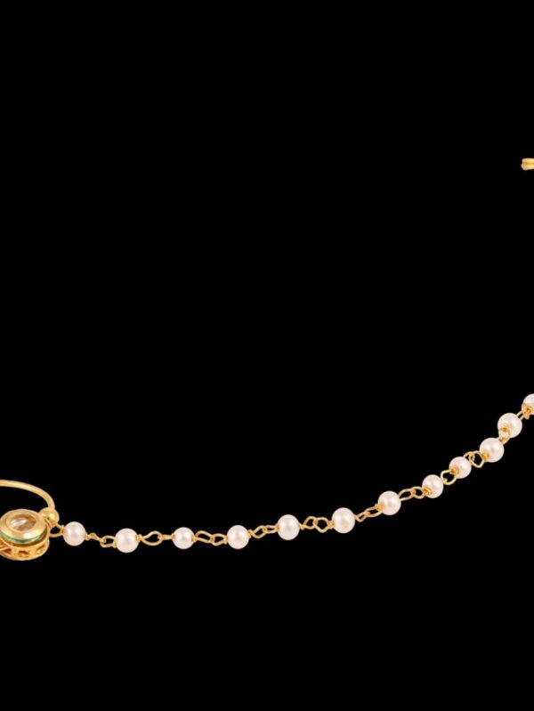 Traditional Micro Gold Polished Nath Polki/Kundan N316ON - Image 4