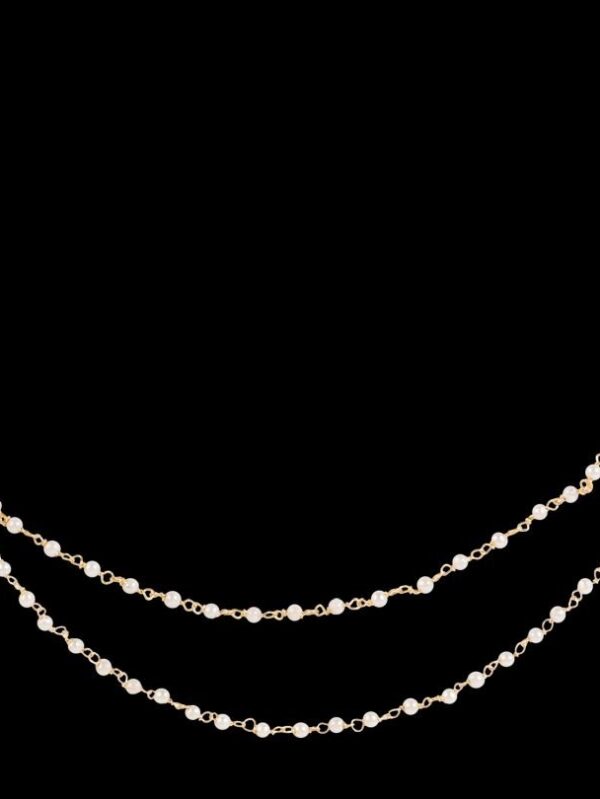 Traditional Micro Gold Polished Nath in Polki/Kundan & Pearl N338AON - Image 3
