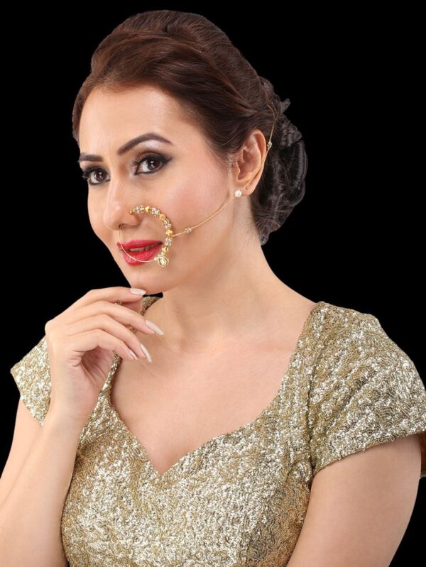 Studio Traditional Micro Gold Polished Nath Polki/Kundan N350ON