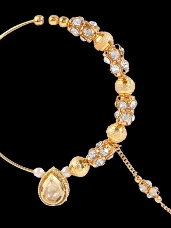 Studio Traditional Micro Gold Polished Nath Polki/Kundan N350ON - Image 4