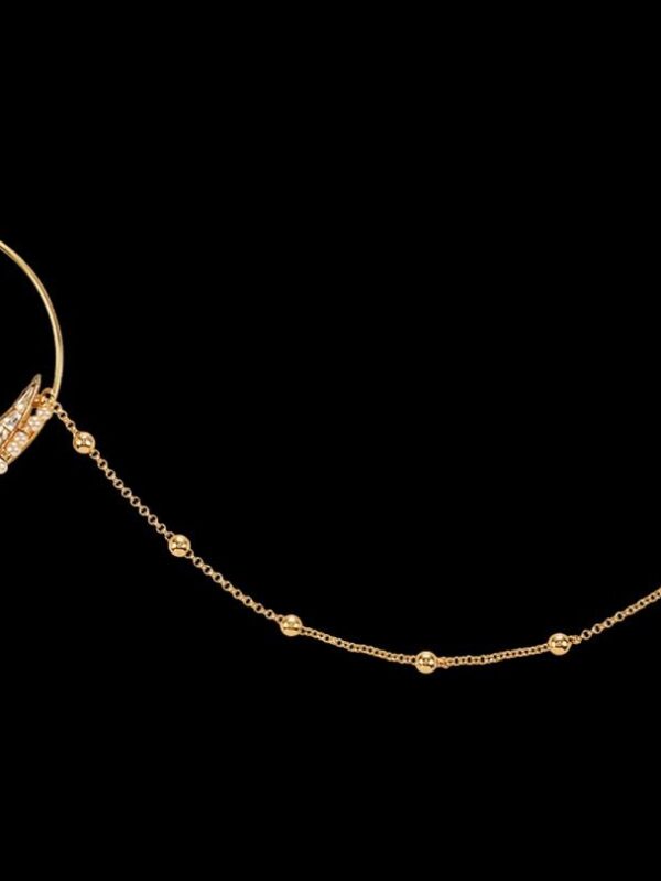 Micro Gold Polished Pearl & Semi Precious Kundan Nath/ Nose Pin/Nose Ring. N426ON - Image 3