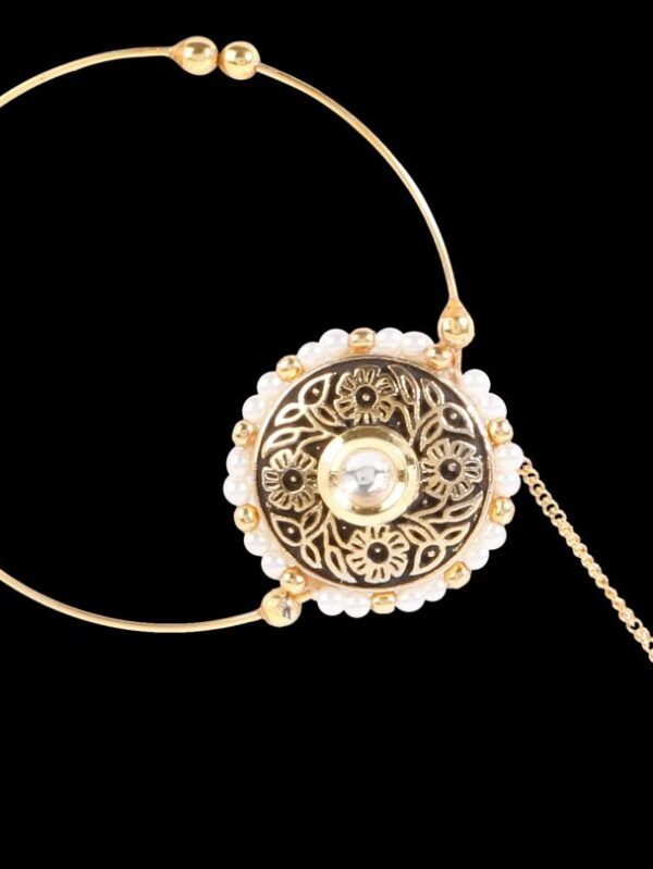 Studio Traditional Micro Gold Polished Nath Polki/Kundan N354ON - Image 4