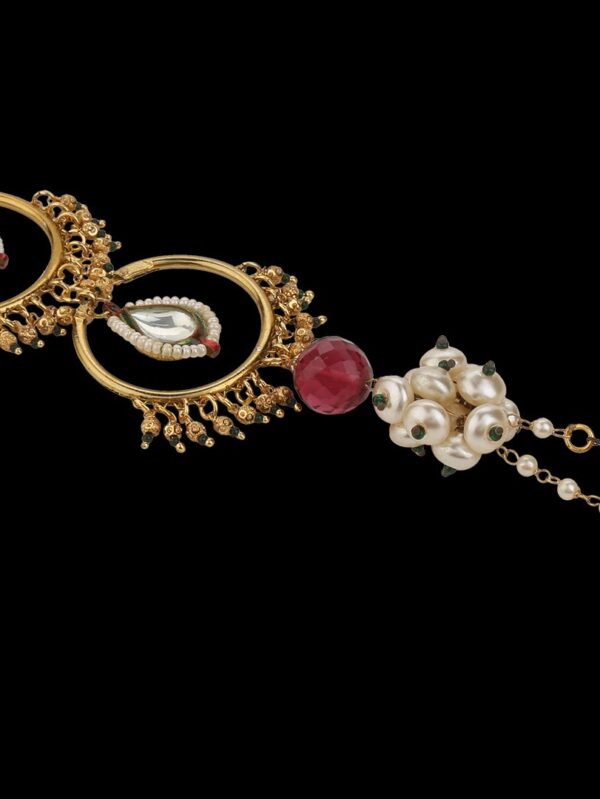 Traditional Micro Gold Polished American Diamond Earrings. - Image 5