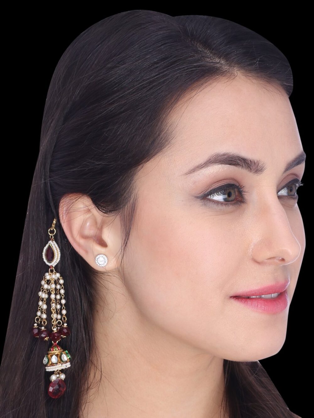 Buy Regal Kundan Hair Piece - Image 3