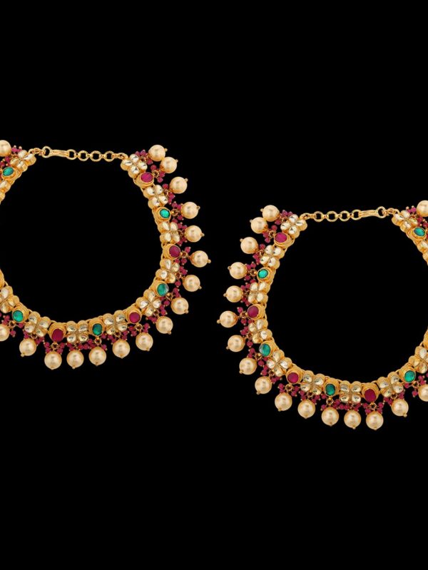 Fancy Micro Gold Polished ?Anklet/Payal/ PP35AON - Image 4