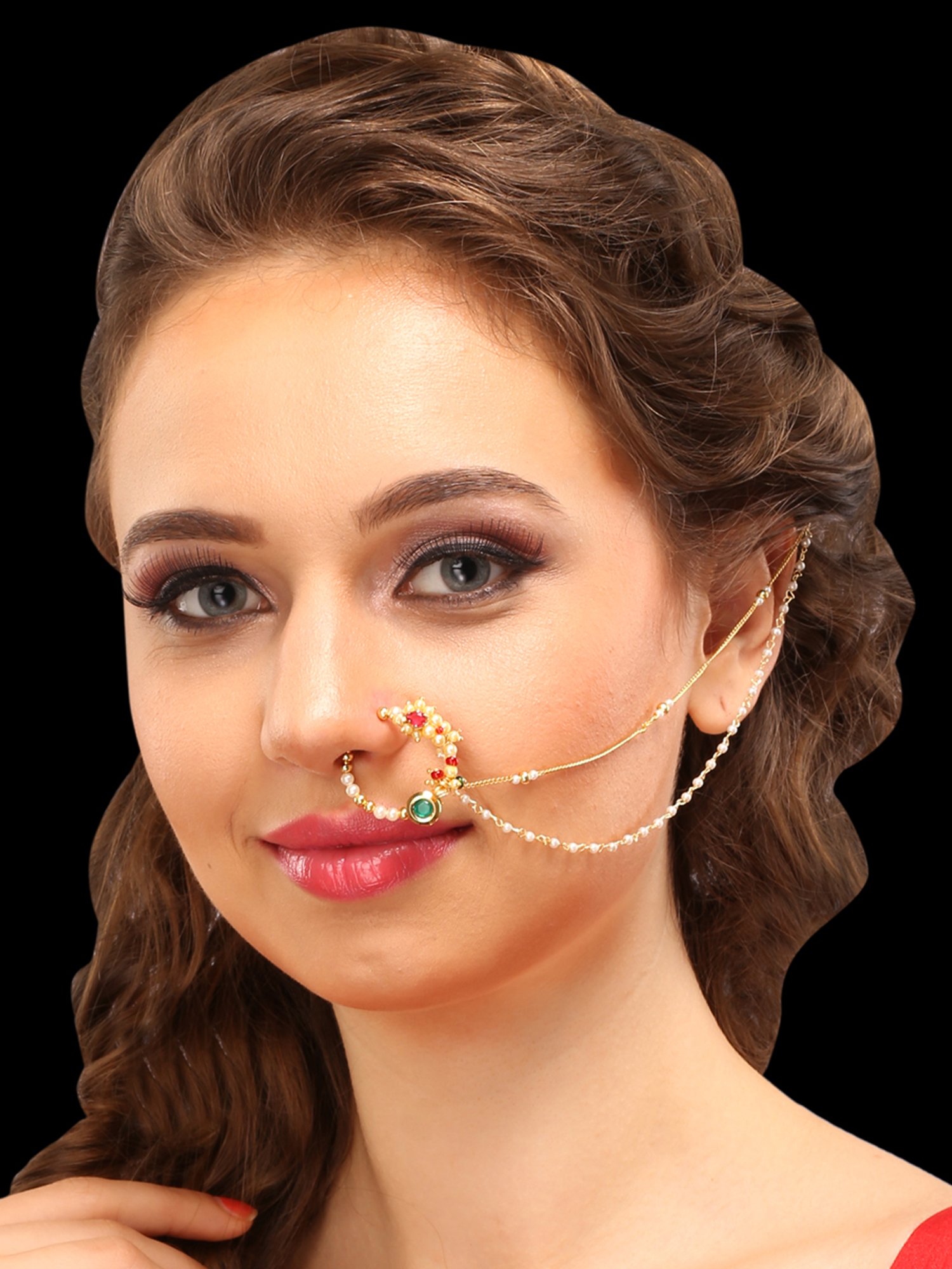 Bridal Nose Ring Without Piercing