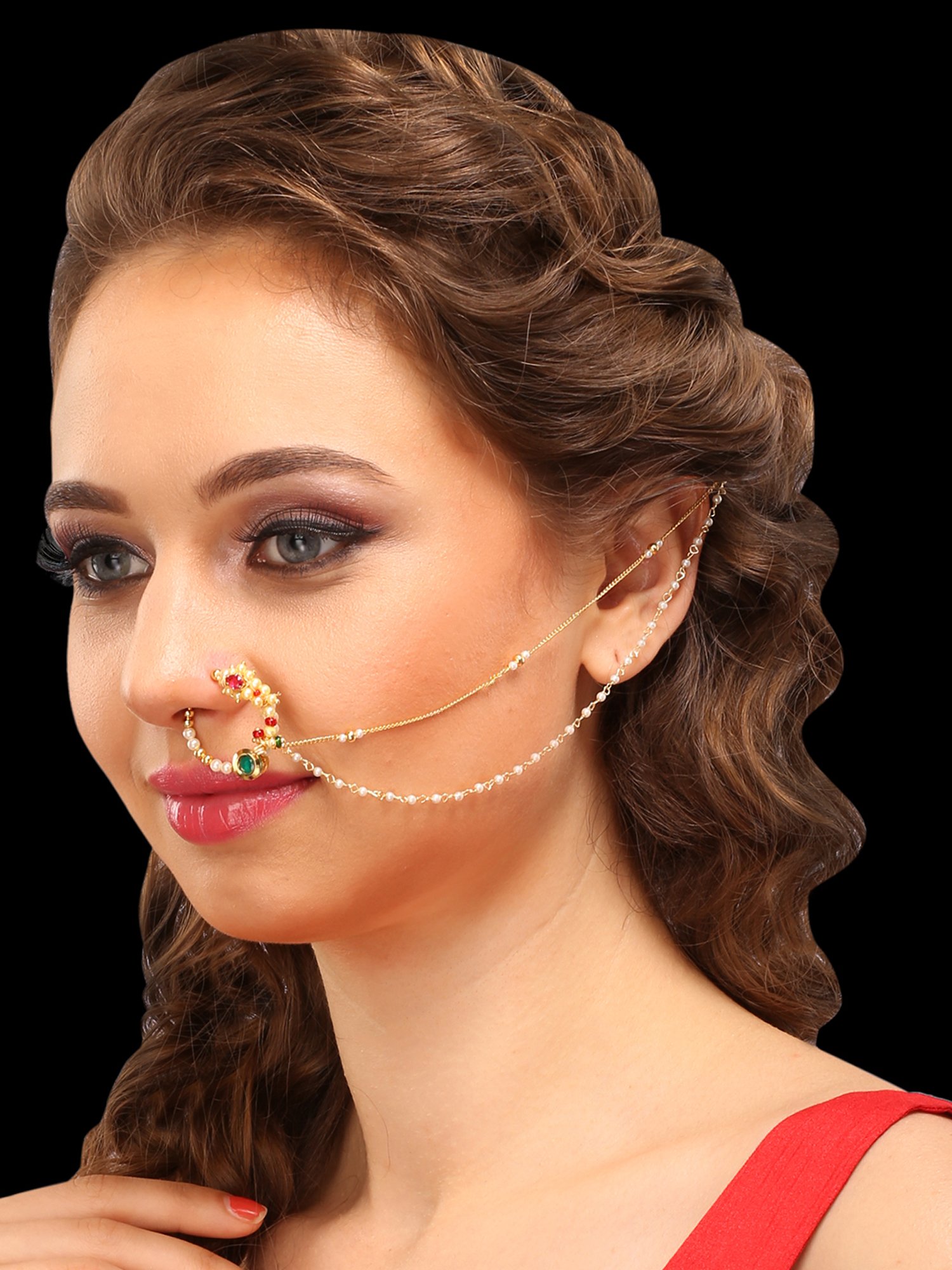 Bridal Nose Ring Without Piercing - Image 6