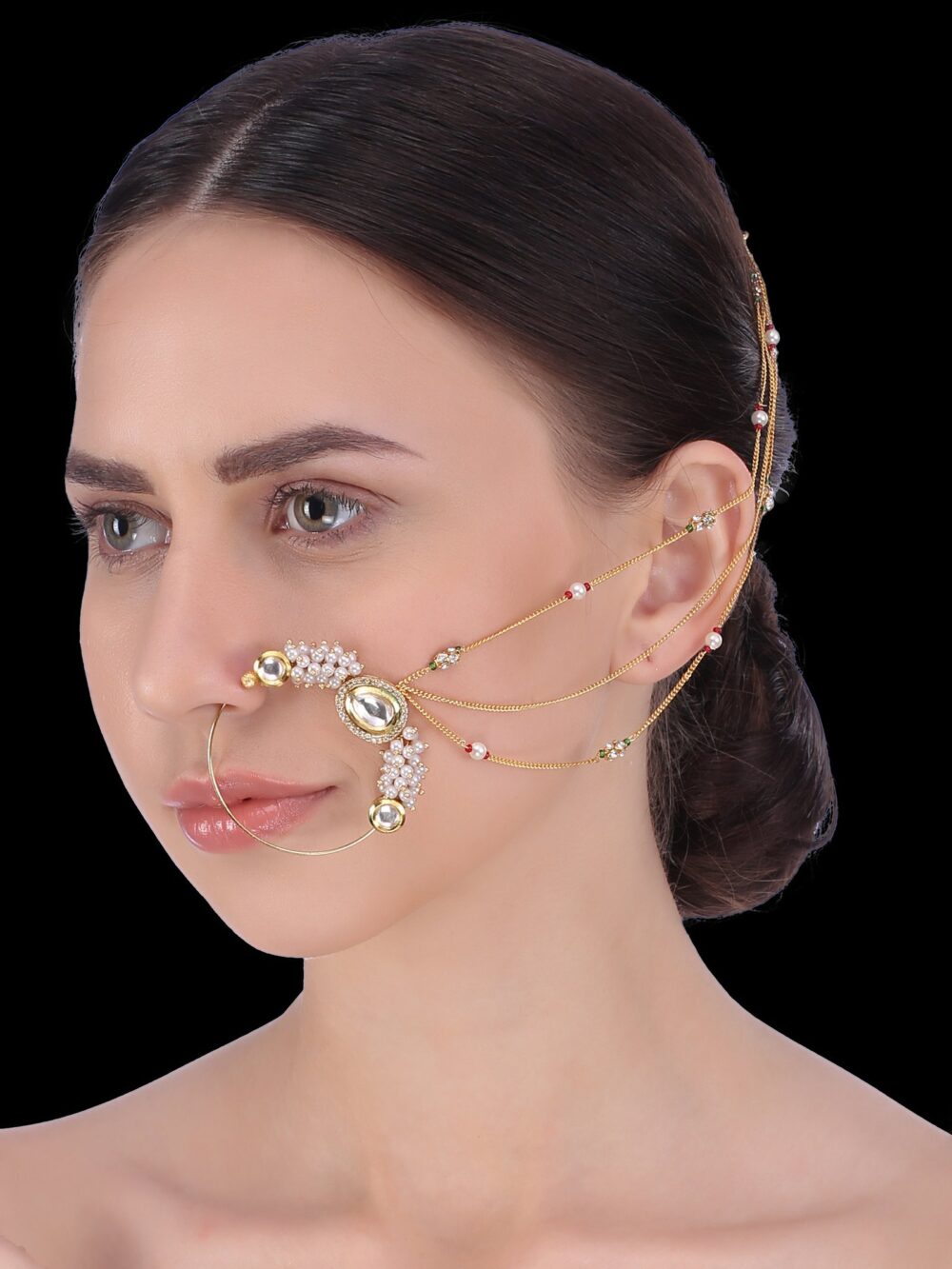 Bridal Nose Ring Without Piercing