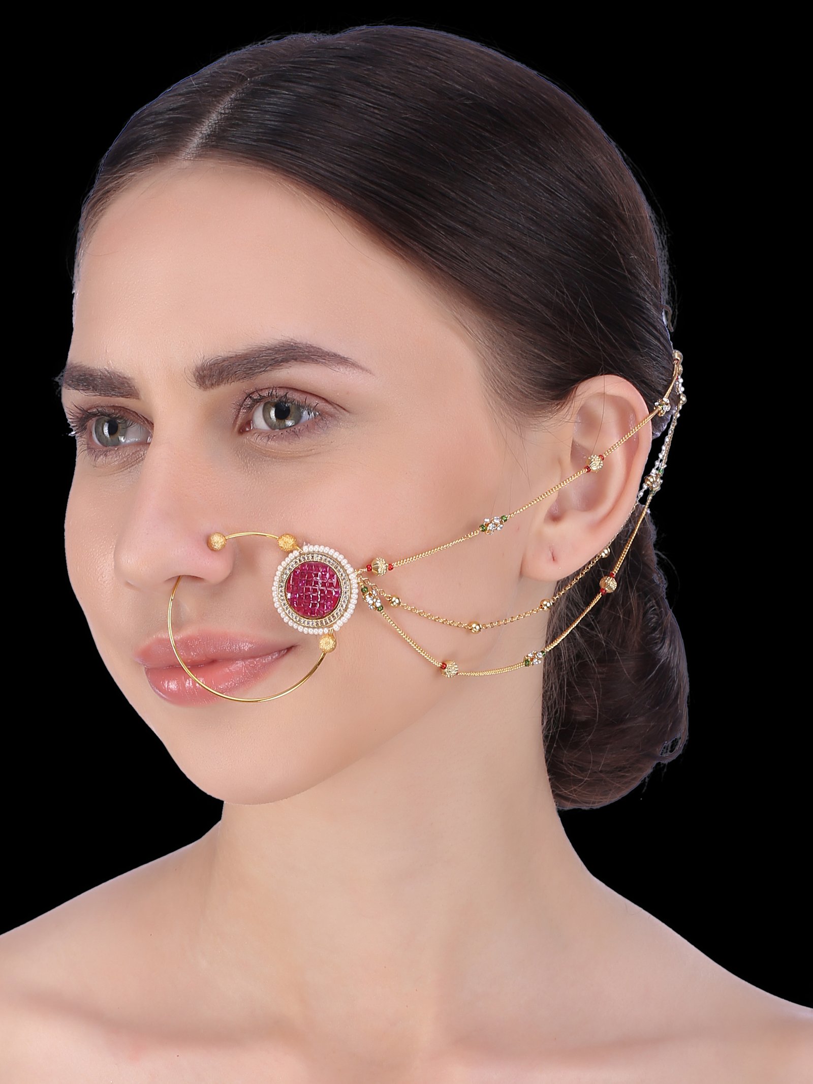 Bridal Nose Ring Without Piercing