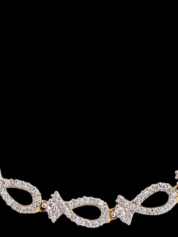 Fancy Micro Gold Polished American Diamond Pag Paan/Payal PD22ON - Image 5