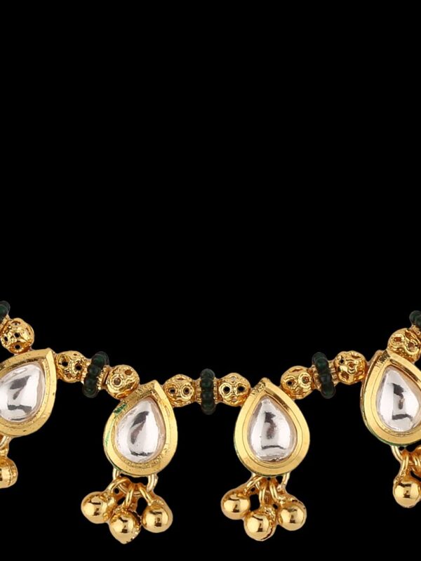 Fancy Micro Gold Polished Semi Precious Kundan Pag Paan/Payal PP19ON - Image 5