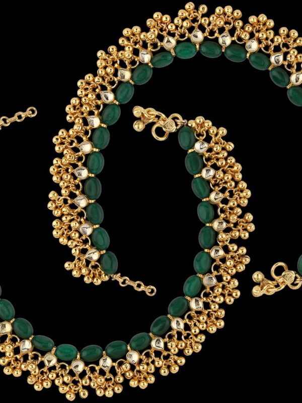 Buy Semi Precious Kundan Pag Paan/Payal - Image 5