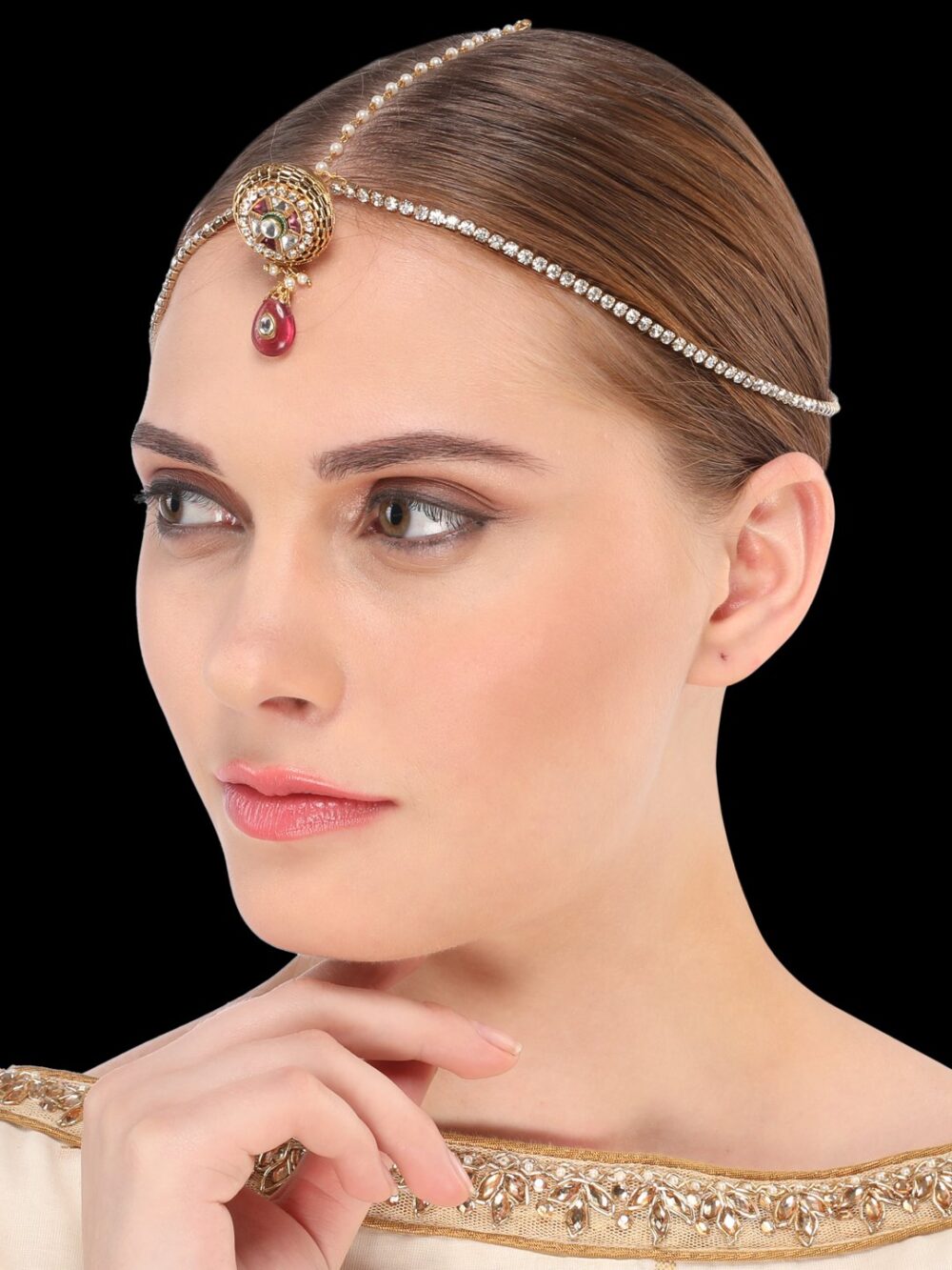 Rajasthani Maang Tikka Borla with Hanging