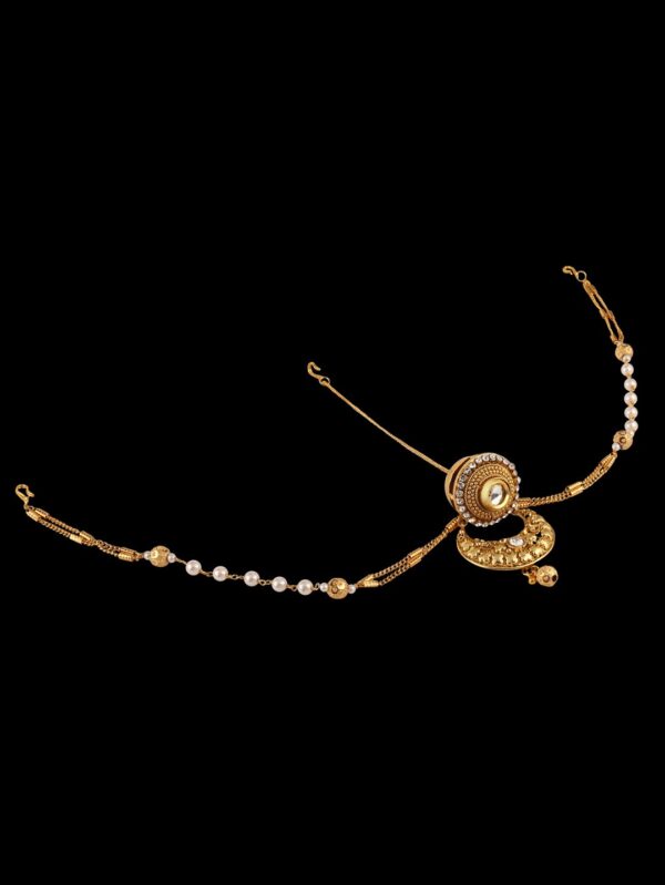 Traditional Micro Gold Polished Semi Precious White Stones Borala - Image 4