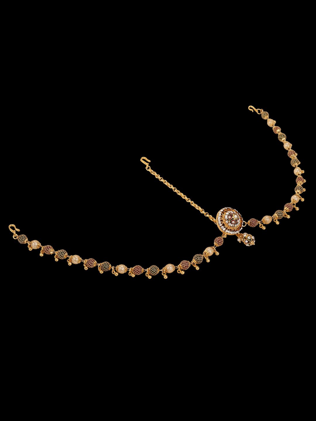 Exquisite Simple Kundan Borla Design/ Maang Tikka - Image 3