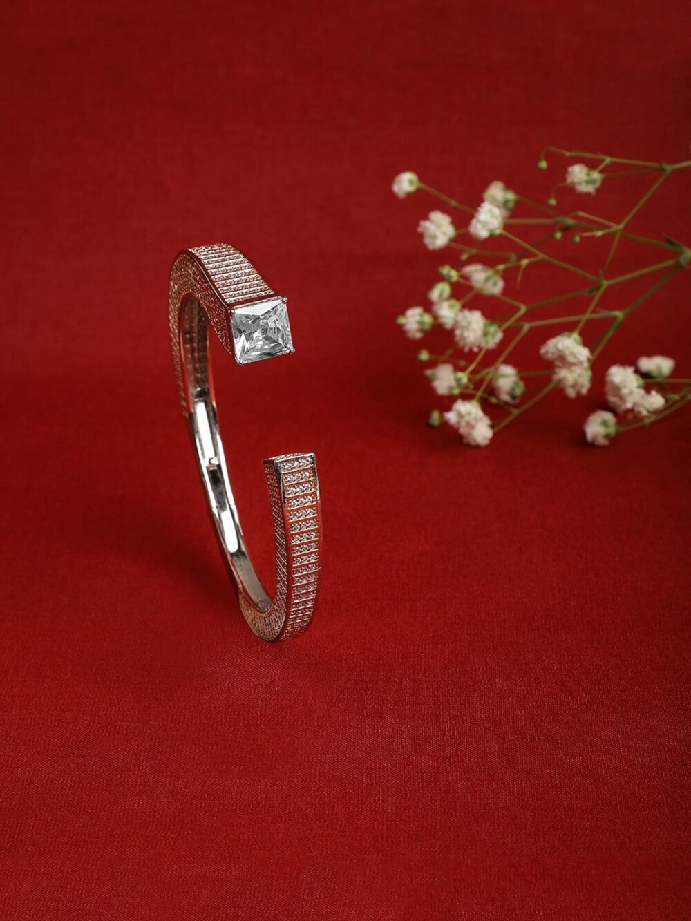 cz/ad bracelet /kada with rose polish - Image 2