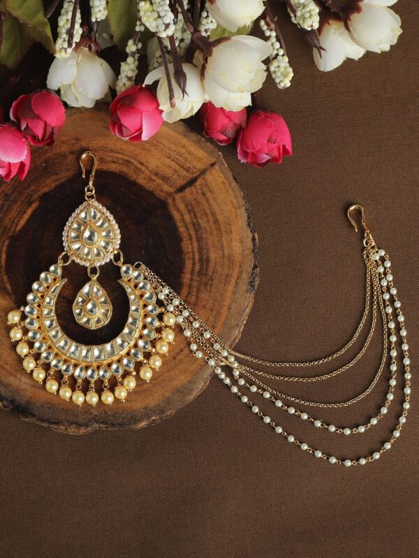 Momentous One Side Chain Style Damini/ Polki/ Maang Tikka/ Matha Patti/ Head Chain/ Passa