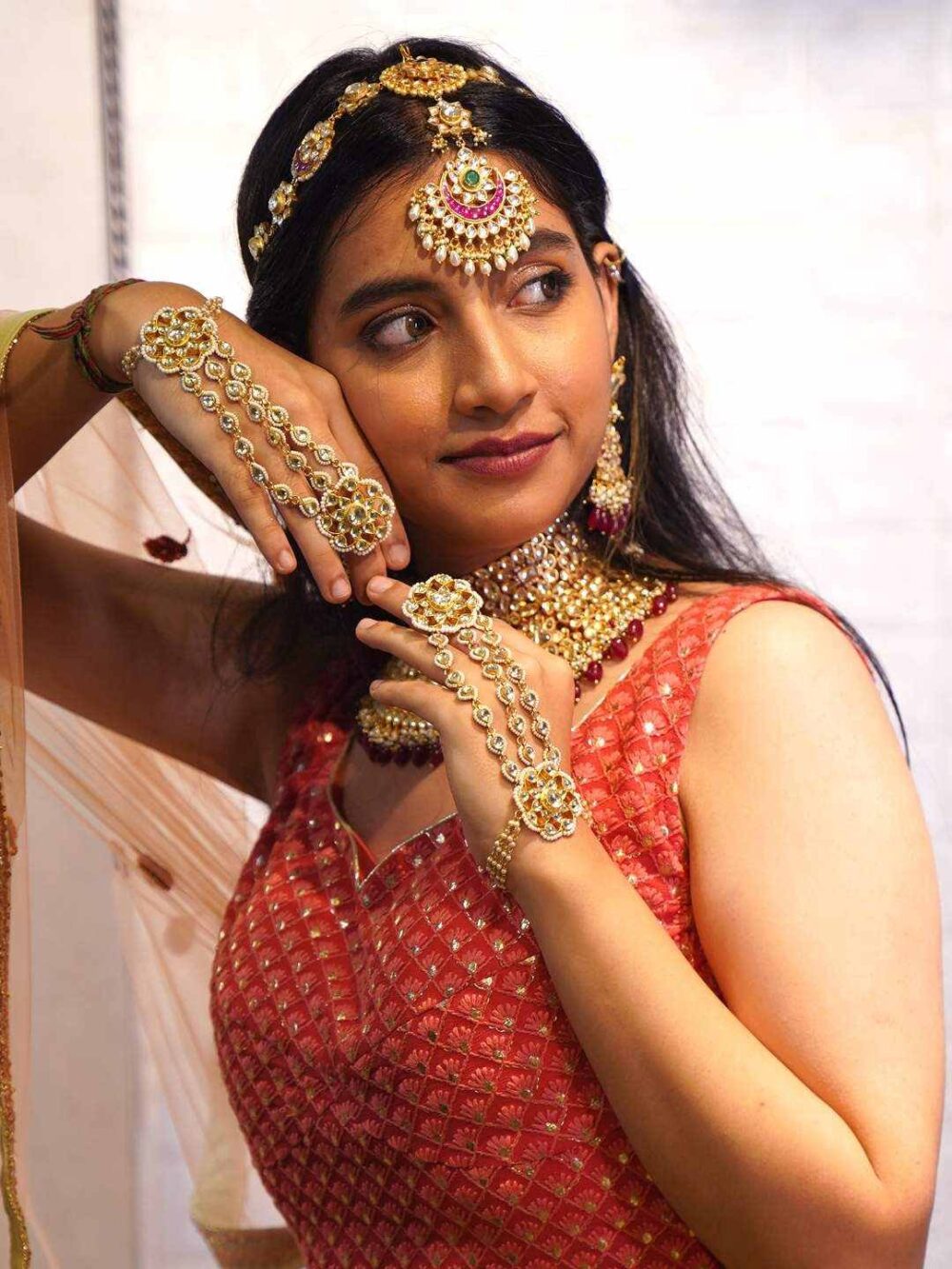 Indian Traditional Hair Accessories Matha Patti - Damini - Image 5